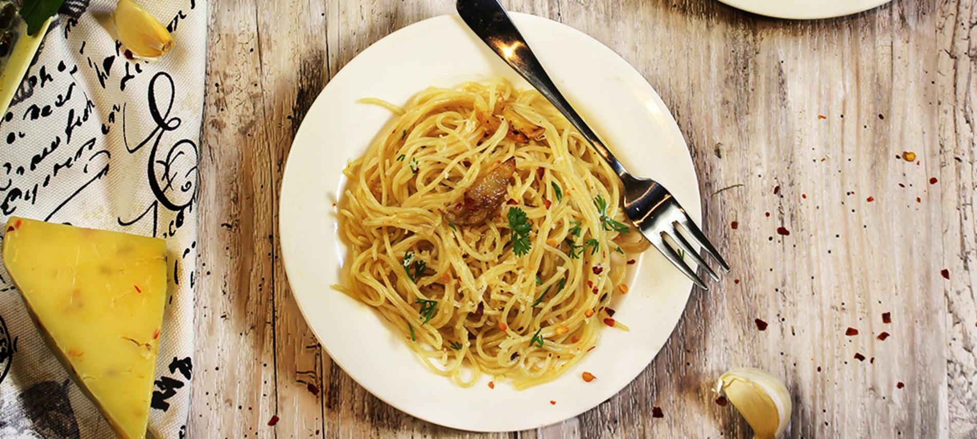 Receta de Spaghetti aglio, olio e pepperoncino
